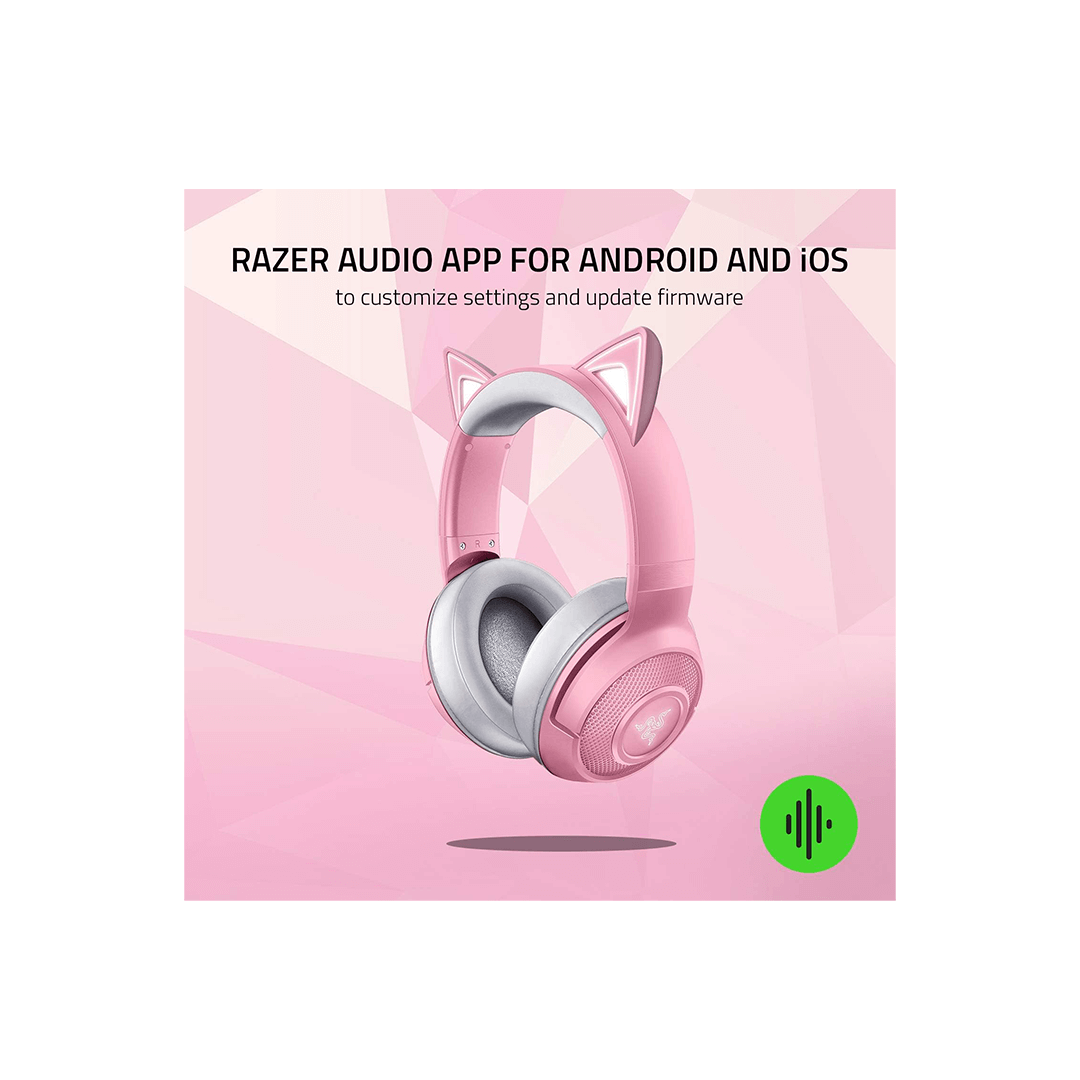 Razer Kraken BT Kitty Edition Wireless Bluetooth Headset with Razer Chroma RGB - Quartz in Qatar Razer Kraken BT Kitty Edition Wireless Bluetooth Headset with Razer Chroma RGB - Quartz in Qatar